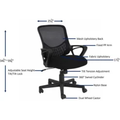 LYS Mid-back Mesh Task Chair -office furniture sale ed2ece379d6658b39802f27a69ee24fa07