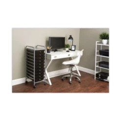 Advantus Portable Drawer Organizer, Metal, 1 Shelf, 10 Drawers, 13" X 15.38" X 37.75", Matte Gray/Smoke 6 Advantus Portable Drawer Organizer, Metal, 1 Shelf, 10 Drawers, 13" X 15.38" X 37.75", Matte Gray/Smoke -office furniture sale ee79fb8eca88fad022a4d6f5a5028c5569