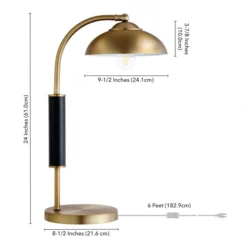 Denton 24" Tall Two-Tone Table Lamp With Metal Shade In Brass/Matte Black/Brass 12 Denton 24" Tall Two-Tone Table Lamp With Metal Shade In Brass/Matte Black/Brass -office furniture sale ef11e56fe9ba9da1615004ea532a2231b3
