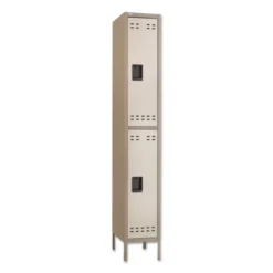 Safco Double-Tier Locker, 12w X 18d X 78h, Two-Tone Tan
