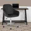 Cortana Home And Office Mid-Back Chair In Black LeatherSoft