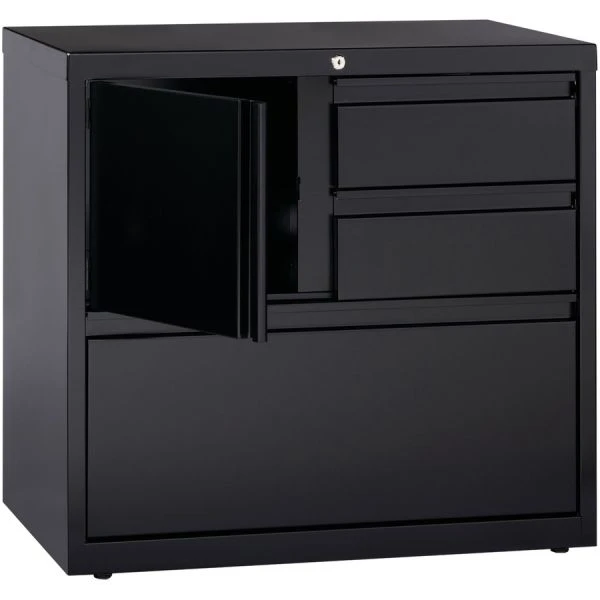 Lorell 3 Drawer Lateral File Cabinet, Letter/Legal/A4, 30" Wide, Black 6 Lorell 3 Drawer Lateral File Cabinet, Letter/Legal/A4, 30" Wide, Black - Image 6