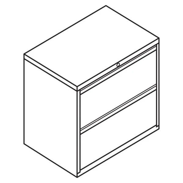 HON Brigade 800 Series Lateral File, 2 Legal/Letter-Size File Drawers, Light Gray, 36" X 18" X 28" 3 HON Brigade 800 Series Lateral File, 2 Legal/Letter-Size File Drawers, Light Gray, 36" X 18" X 28" - Image 3