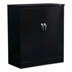 Alera Assembled 42" High Heavy-Duty Welded Storage Cabinet, Two Adjustable Shelves, 36w X 18d, Black