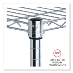 Alera 5-Shelf Wire Shelving Kit With Casters And Shelf Liners, 36w X 18d X 72h, Silver -office furniture sale f2ad29ac14a87ac944e3d1096a85a7b58f