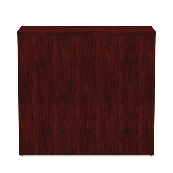 Alera Valencia Series Bookcase, Two-Shelf, 31.75w X 14d X 29.5h, Mahogany 3 Alera Valencia Series Bookcase, Two-Shelf, 31.75w X 14d X 29.5h, Mahogany - Image 3