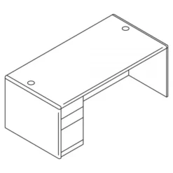 HON 10700 Series Single Pedestal Desk With Full-Height Pedestal On Left, 72" X 36" X 29.5", Mahogany -office furniture sale f318785fe6fbf265aa982060f4105cfc57