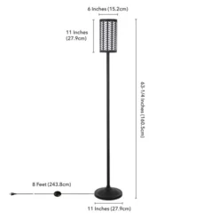 Delia 63.5" Tall Floor Lamp With Metal Shade In Blackened Bronze/Blackened Bronze -office furniture sale f353be76b991d5823493490bb7e6e7ccc0