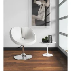 Perch Adjustable Faux Leather Chair In White And Polished Chrome 7 Perch Adjustable Faux Leather Chair In White And Polished Chrome -office furniture sale f38ae598f8700e5aa616f3306c0ad456ae