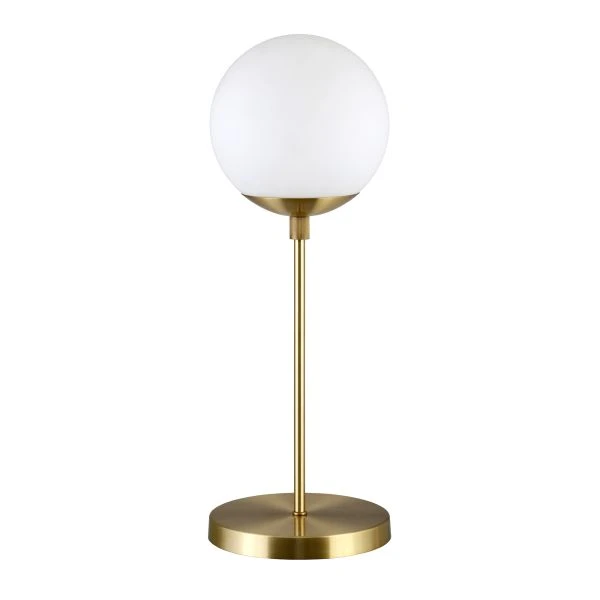 Theia 21" Tall Globe & Stem Table Lamp With Glass Shade In Brass/Clear 1 Theia 21" Tall Globe & Stem Table Lamp With Glass Shade In Brass/Clear