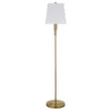 Emerson 60" Tall Floor Lamp With Fabric Shade In Brass/White