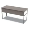 Linea Italia Urban Series Desk Workstation, 59" X 23.75" X 29.5", Ash