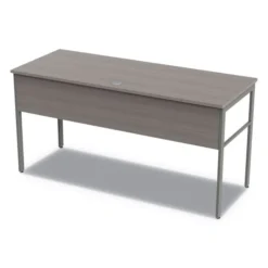Linea Italia Urban Series Desk Workstation, 59" X 23.75" X 29.5", Ash