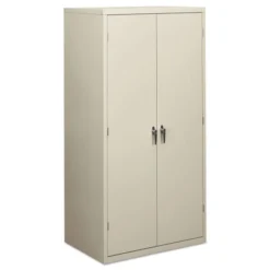 HON Assembled Storage Cabinet, 36w X 24.25d X 71.75h, Light Gray