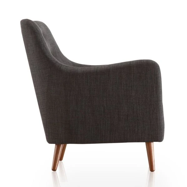 Poet Accent Chair In Charcoal And Red 2 Poet Accent Chair In Charcoal And Red - Image 2