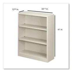HON Metal Bookcase, Three-Shelf, 34.5w X 12.63d X 41h, Light Gray 15 HON Metal Bookcase, Three-Shelf, 34.5w X 12.63d X 41h, Light Gray -office furniture sale f435c06766ff945afb5186f137d476d429
