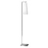 Moser 71" Tall Floor Lamp With Fabric Shade In Brushed Nickel/White