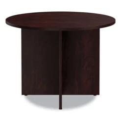 Alera Valencia Round Conference Table With Legs, 42" Diameter X 29.5h, Mahogany -office furniture sale f4dfdbdc1899b2806b75ec0970c0c6933a
