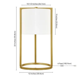 Peyton 22" Tall Asymmetric Table Lamp With Fabric Shade In Brass/White 10 Peyton 22" Tall Asymmetric Table Lamp With Fabric Shade In Brass/White -office furniture sale f4e2904e4b0a40a79559e21f5dbdbfdc07