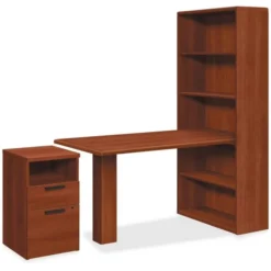 HON 10700 Series Peninsula With End Panel, Wood Support Column, 60w X 30d X 29.5h, Cognac 17 HON 10700 Series Peninsula With End Panel, Wood Support Column, 60w X 30d X 29.5h, Cognac -office furniture sale f57111a629301fe481c6aa131d3f124713