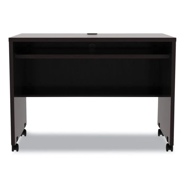 Alera Valencia Series Mobile Workstation Desk, 41.38" X 23.63" X 30", Espresso 3 Alera Valencia Series Mobile Workstation Desk, 41.38" X 23.63" X 30", Espresso - Image 3