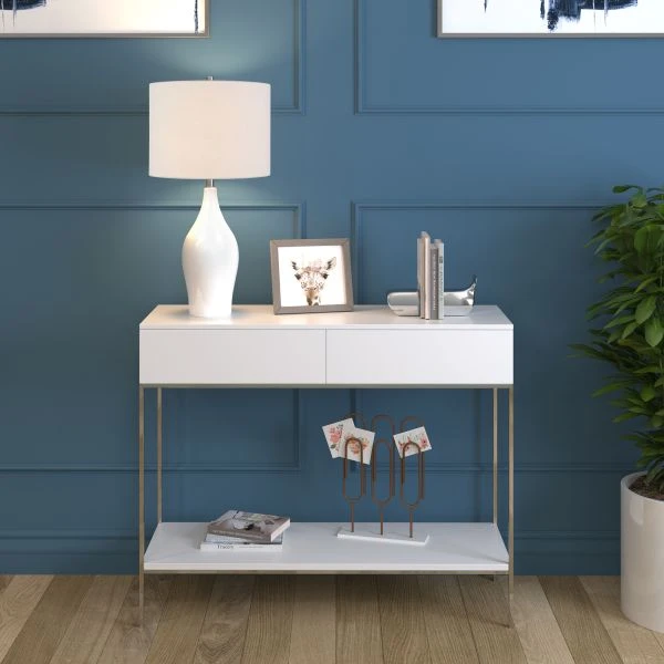 Bella 28.25" Tall Porcelain Table Lamp With Fabric Shade In White/White 3 Bella 28.25" Tall Porcelain Table Lamp With Fabric Shade In White/White - Image 3