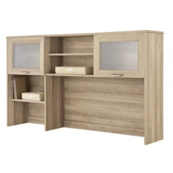 Magellan 58” Hutch For Corner/L-Desk, Blonde Ash