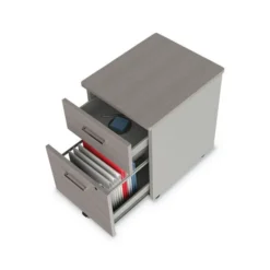 Linea Italia Urban Mobile File Pedestal, Left Or Right, 2-Drawers: Box/File, Legal/A4, Ash, 16" X 15.25" X 23.75" -office furniture sale f5bb7b6085b1183756cf406bf1436c2519