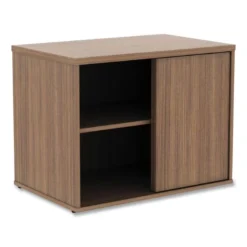 Alera Open Office Low Storage Cabinet Credenza, 29.5 X 19.13 X 22.78, Walnut