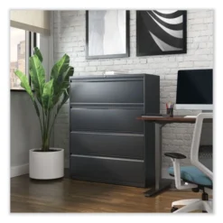 Alera Lateral File, 4 Legal/Letter/A4/A5-Size File Drawers, Charcoal, 42" X 18.63" X 52.5" -office furniture sale f69a59fceaf4813d211d1c0966d57fbd27