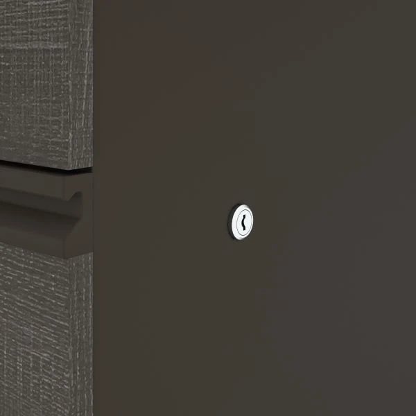 Bestar Prestige + Pedestal (ready-to-assemble) In Bark Gray & Slate 3 Bestar Prestige + Pedestal (ready-to-assemble) In Bark Gray & Slate - Image 3