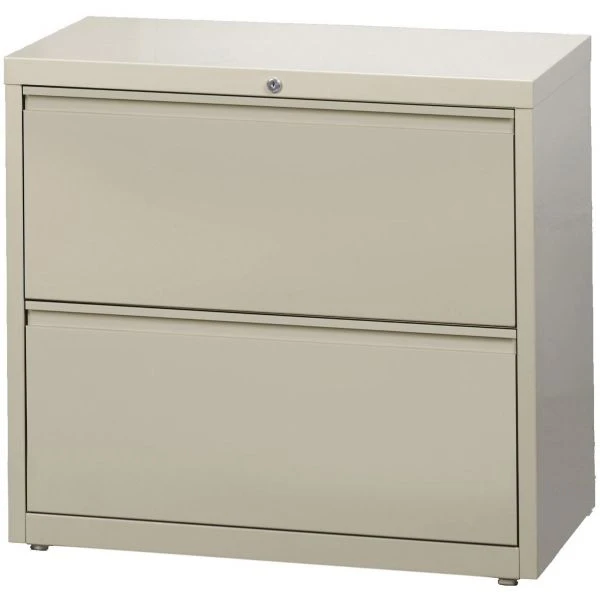 Lorell 2 Drawer Lateral File Cabinet, Letter/Legal/A4, 36" Wide, Putty 2 Lorell 2 Drawer Lateral File Cabinet, Letter/Legal/A4, 36" Wide, Putty - Image 2