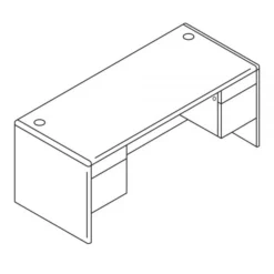 HON 10700 Series Double Pedestal Desk With Three-Quarter Height Pedestals, 72" X 36" X 29.5", Mahogany 13 HON 10700 Series Double Pedestal Desk With Three-Quarter Height Pedestals, 72" X 36" X 29.5", Mahogany -office furniture sale f7bd3d7ab2a2888221be33bd6c06ebcf18