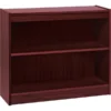 Lorell Panel End 2-Shelf Hardwood Veneer Bookcase
