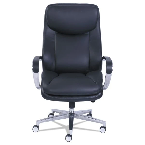 La-Z-Boy Commercial 2000 Big/Tall Executive Chair, Supports Up To 400 Lb, 20.5" To 23.5" Seat Height, Black Seat/Back, Silver Base 3 La-Z-Boy Commercial 2000 Big/Tall Executive Chair, Supports Up To 400 Lb, 20.5" To 23.5" Seat Height, Black Seat/Back, Silver Base - Image 3