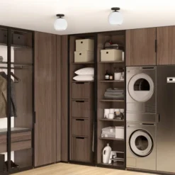 Bartlett 9" Wide Semi Flush Mount With Glass Shade In Matte Black/White Milk 8 Bartlett 9" Wide Semi Flush Mount With Glass Shade In Matte Black/White Milk -office furniture sale f8c597d4a53af80774eb36add6b47fceaf