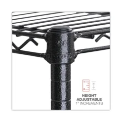 Alera NSF Certified 6-Shelf Wire Shelving Kit, 48w X 18d X 72h, Black Anthracite 14 Alera NSF Certified 6-Shelf Wire Shelving Kit, 48w X 18d X 72h, Black Anthracite -office furniture sale f9afc7d649c48a63dca92c43300da92ab8