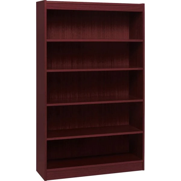 Lorell Panel End 5-Shelf Hardwood Veneer Bookcase 1 Lorell Panel End 5-Shelf Hardwood Veneer Bookcase
