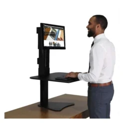 Victor High Rise Standing Desk Workstation, 28" X 23" X 10.5" To 15.5", Black 12 Victor High Rise Standing Desk Workstation, 28" X 23" X 10.5" To 15.5", Black -office furniture sale fa7acb2dd04413177aa51ce8dd5af8371b