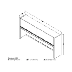 Bestar Connexion Hutch For Credenza In Antigua & Black -office furniture sale fafcfac84c4440b8178960e1cb652e7659