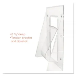 Deflecto Stand-Tall Wall-Mount Literature Rack, Magazine, 9.13w X 3.25d X 11.88h, Clear -office furniture sale fb0cd6e2e7f9a62064d2dcc1cd34845457