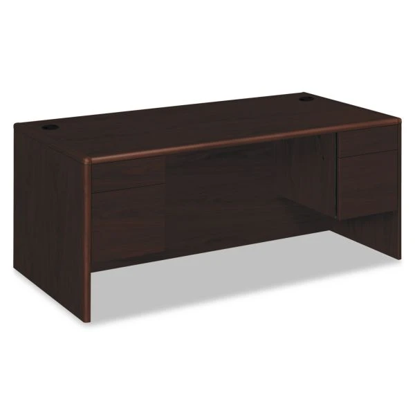 HON 10700 Series Double Pedestal Desk With Three-Quarter Height Pedestals, 72" X 36" X 29.5", Mahogany 1 HON 10700 Series Double Pedestal Desk With Three-Quarter Height Pedestals, 72" X 36" X 29.5", Mahogany