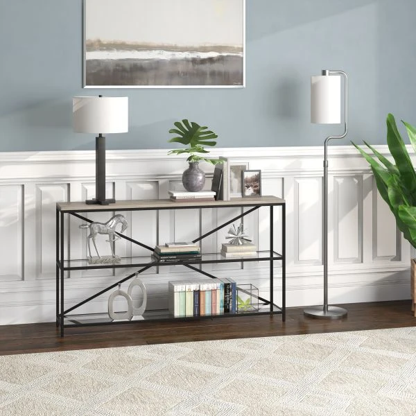 Rotolo 62" Tall Floor Lamp With Fabric Shade In Brushed Nickel/White 3 Rotolo 62" Tall Floor Lamp With Fabric Shade In Brushed Nickel/White - Image 3