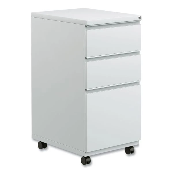 Alera File Pedestal With Full-Length Pull, Left/Right, 3-Drawers: Box/Box/File, Legal/Letter, Light Gray, 14.96" X 19.29" X 27.75" 1 Alera File Pedestal With Full-Length Pull, Left/Right, 3-Drawers: Box/Box/File, Legal/Letter, Light Gray, 14.96" X 19.29" X 27.75"
