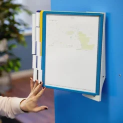 Durable Sherpa Sherpa Wall-Mount Reference System, 10 Gray Panels, Letter, Assorted Borders -office furniture sale fc5de556100b8103643c77f5cb92080a22