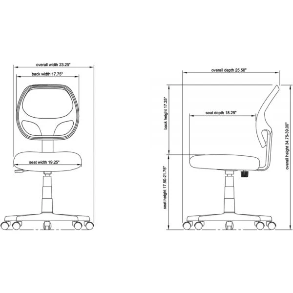 Lorell Mesh Multi-Task Chair 2 Lorell Mesh Multi-Task Chair - Image 2