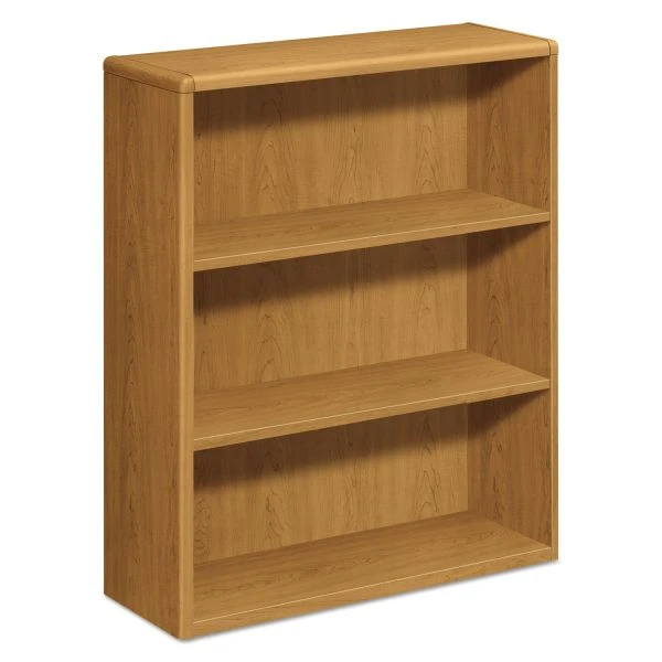 HON 10700 Series Wood Bookcase, Three-Shelf, 36w X 13.13d X 43.38h, Harvest 1 HON 10700 Series Wood Bookcase, Three-Shelf, 36w X 13.13d X 43.38h, Harvest