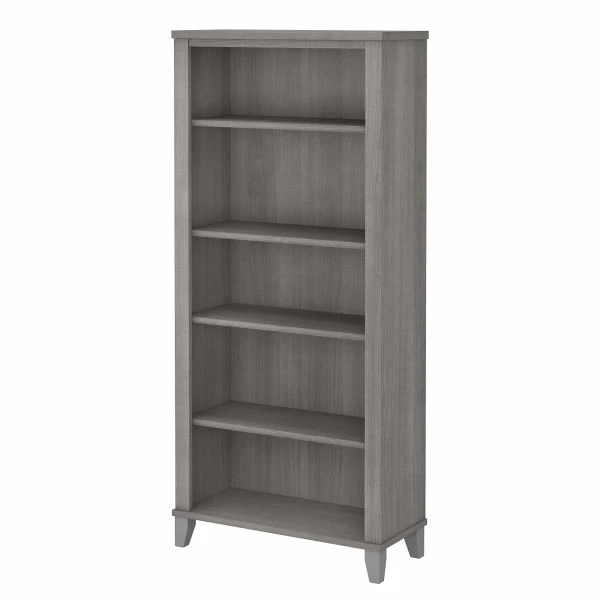 Bush Furniture Somerset Tall 5 Shelf Bookcase In Platinum Gray 1 Bush Furniture Somerset Tall 5 Shelf Bookcase In Platinum Gray