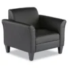 Alera Reception Lounge Sofa Series Club Chair, 35.43" X 30.7" X 32.28", Black Seat, Black Back, Black Base