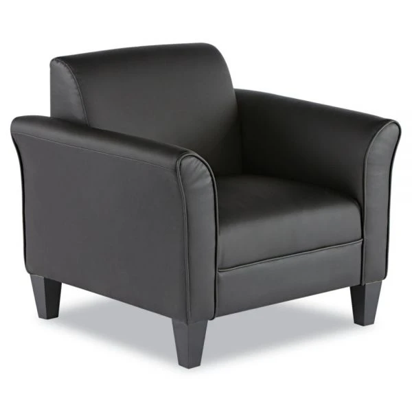 Alera Reception Lounge Sofa Series Club Chair, 35.43" X 30.7" X 32.28", Black Seat, Black Back, Black Base 1 Alera Reception Lounge Sofa Series Club Chair, 35.43" X 30.7" X 32.28", Black Seat, Black Back, Black Base